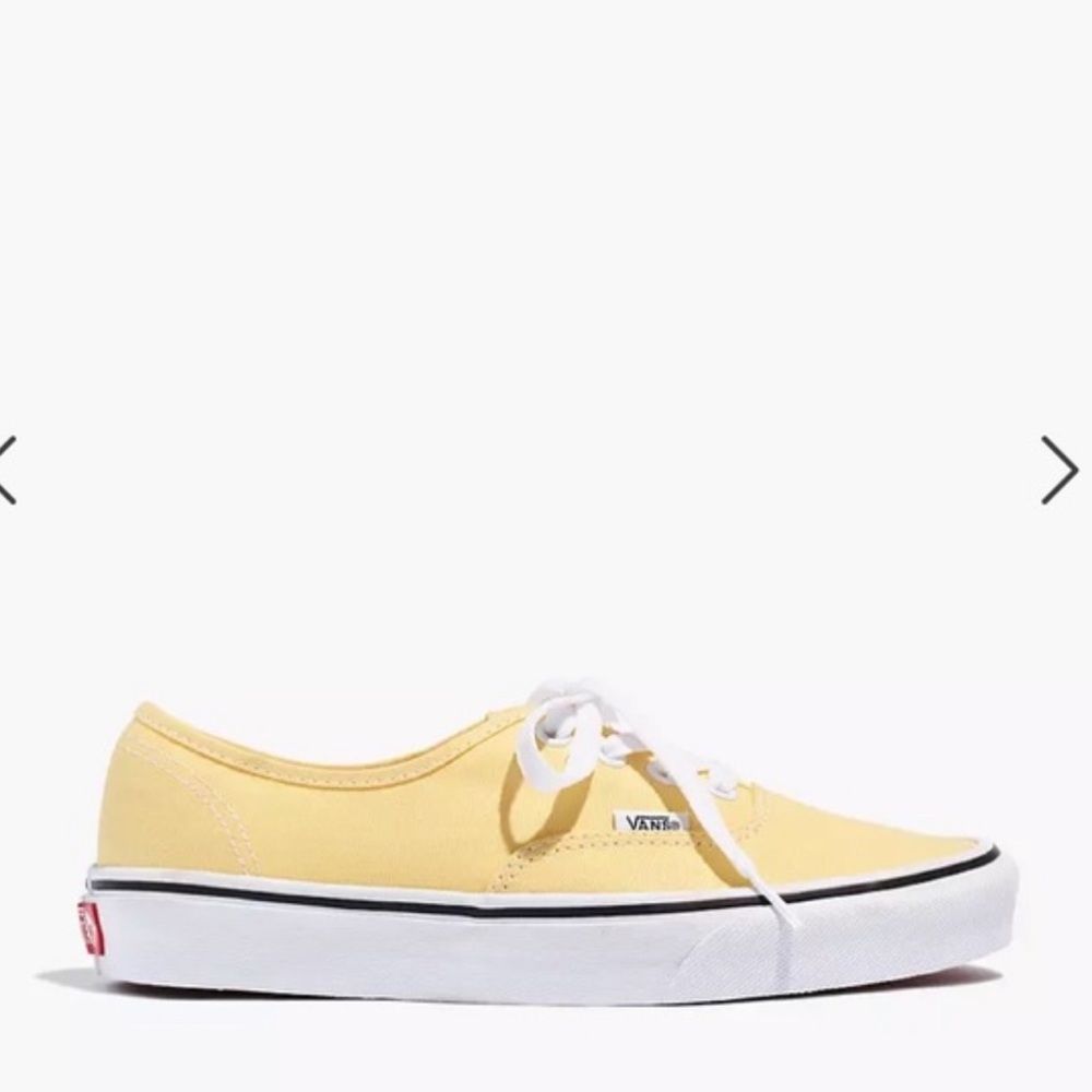 Madewell x Vans pale yellow sneakers